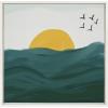 image:imageKate and Laurel Sylvie Horizon Framed Canvas Wall Art by Oris Eddu 22x22 Natural Decorative Sunset Art Print for WallWhite