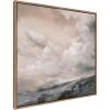 image:imageKate and Laurel Sylvie When the North Wind Blows Sepia Framed Canvas Wall Art by Nel Whatmore 30x30 Gray Painted Ocean Waves Art for Wall Home DecorGold