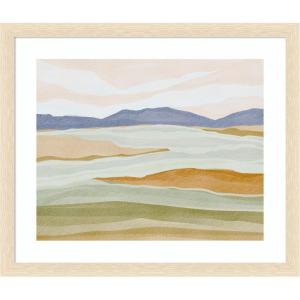 image:imageKate and Laurel Framed Wall Art Print Dreamy Hillscape by Nikita Jariwala 26 x 22 Woodgrain Stripe Blonde Frame Modern Contemporary Landscapes Nature Art for Wall Decor26L x 22W