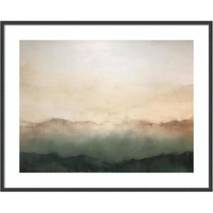image:imageKate and Laurel Framed Wall Art Print Green Mountain Abstract I Horizontal by Amy Lighthall 25 x 21 Stylish Black Narrow Frame Modern Contemporary Landscapes Abstract Art for Wall Decor41L x 33W