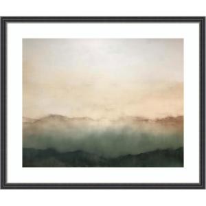 image:imageKate and Laurel Framed Wall Art Print Green Mountain Abstract I Horizontal by Amy Lighthall 25 x 21 Stylish Black Narrow Frame Modern Contemporary Landscapes Abstract Art for Wall Decor25L x 21W
