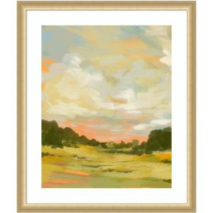 image:imageKate and Laurel Framed Wall Art Print Landscape 2 by Annie Quigley 22 x 26 Florence Gold Frame Casual Transitional Landscapes Nature Art for Wall Decor26L x 22W