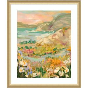 image:imageKate and Laurel Framed Wall Art Print Landscape 4 by Annie Quigley 22 x 26 Florence Gold Frame Coastal Landscapes Nature Art for Wall Decor26L x 22W