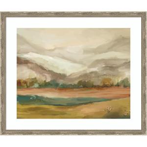 image:imageKate and Laurel Framed Wall Art Print Mountainscape Horizontal by Annie Quigley 26 x 22 Mila Dark Silver Frame Rustic Farmhouse Landscapes Art for Wall Decor26L x 22W