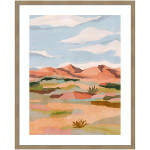 image:imageKate and Laurel Framed Wall Art Print Southwestern Dreams l by Nikita Jariwala 22 x 26 Woodgrain Stripe Mocha Frame Casual Transitional Landscapes Nature Art for Wall Decor42L x 34W