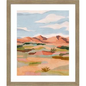 image:imageKate and Laurel Framed Wall Art Print Southwestern Dreams l by Nikita Jariwala 22 x 26 Woodgrain Stripe Mocha Frame Casual Transitional Landscapes Nature Art for Wall Decor26L x 22W