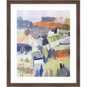 image:imageKate and Laurel Framed Wall Art Print Worlds View by Guilana Lazzerini 22 x 26 Florence Medium Brown Frame Rustic Farmhouse Landscapes Art for Wall Decor26L x 22W