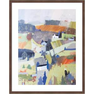 image:imageKate and Laurel Framed Wall Art Print Worlds View by Guilana Lazzerini 22 x 26 Florence Medium Brown Frame Rustic Farmhouse Landscapes Art for Wall Decor42L x 34W