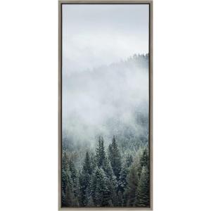 image:imageKate and Laurel Sylvie Evergreen Dream Framed Canvas Wall Art by Emiko and Mark Franzen of F2Images 18x40 Natural Nature Landscape Art for WallGray