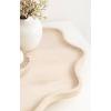 image:imageKate and Laurel Alezar Mango Wood Wavy Round Lazy Susan Tray 18 Inch Diameter Light Bleached Wood Scalloped Wooden Countertop Organizer with Turning Lazy Susan for Kitchen Storage or Ottoman TrayWhite