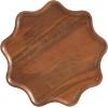 image:imageKate and Laurel Alezar Mango Wood Wavy Round Lazy Susan Tray 18 Inch Diameter Light Bleached Wood Scalloped Wooden Countertop Organizer with Turning Lazy Susan for Kitchen Storage or Ottoman TrayWalnut Brown