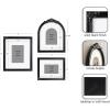 image:imageKate and Laurel Arendahl ThreePiece Picture Frame Set Silver Set of 3 Varying Sizes Vintage Rectangle and Arched Photo Frame Set for Use as Gallery Wall FramesBlack