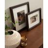image:imageKate and Laurel Arendahl ThreePiece Picture Frame Set Silver Set of 3 Varying Sizes Vintage Rectangle and Arched Photo Frame Set for Use as Gallery Wall FramesDark Brown
