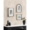 image:imageKate and Laurel Arendahl ThreePiece Picture Frame Set Silver Set of 3 Varying Sizes Vintage Rectangle and Arched Photo Frame Set for Use as Gallery Wall FramesSilver
