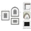 image:imageKate and Laurel Arendahl ThreePiece Picture Frame Set Silver Set of 3 Varying Sizes Vintage Rectangle and Arched Photo Frame Set for Use as Gallery Wall FramesSilver