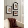 image:imageKate and Laurel Arendahl ThreePiece Picture Frame Set Silver Set of 3 Varying Sizes Vintage Rectangle and Arched Photo Frame Set for Use as Gallery Wall FramesBlack