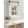 image:imageKate and Laurel Cates Farmhouse Wooden Vertical Collage Picture Frame 16x26 Matted to 4 4x6 Rustic Brown Rectangle Photograph Frame Fitting Four 4x6 Images with Barn DoorInspired DesignWhite