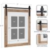 image:imageKate and Laurel Cates Farmhouse Wooden Vertical Collage Picture Frame 16x26 Matted to 4 4x6 Rustic Brown Rectangle Photograph Frame Fitting Four 4x6 Images with Barn DoorInspired DesignRustic Brown