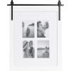 image:imageKate and Laurel Cates Farmhouse Wooden Vertical Collage Picture Frame 16x26 Matted to 4 4x6 Rustic Brown Rectangle Photograph Frame Fitting Four 4x6 Images with Barn DoorInspired DesignWhite