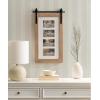 image:imageKate and Laurel Cates Farmhouse Wooden Vertical Collage Picture Frame 16x26 Matted to 4 4x6 Rustic Brown Rectangle Photograph Frame Fitting Four 4x6 Images with Barn DoorInspired DesignRustic Brown