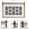 image:imageKate and Laurel Cates Farmhouse Wooden Vertical Collage Picture Frame 16x26 Matted to 4 4x6 Rustic Brown Rectangle Photograph Frame Fitting Four 4x6 Images with Barn DoorInspired DesignRustic Brown