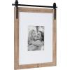 image:imageKate and Laurel Cates Farmhouse Wooden Vertical Collage Picture Frame 16x26 Matted to 4 4x6 Rustic Brown Rectangle Photograph Frame Fitting Four 4x6 Images with Barn DoorInspired DesignRustic Brown