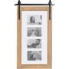 image:imageKate and Laurel Cates Farmhouse Wooden Vertical Collage Picture Frame 16x26 Matted to 4 4x6 Rustic Brown Rectangle Photograph Frame Fitting Four 4x6 Images with Barn DoorInspired DesignRustic Brown