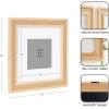 image:imageKate and Laurel Corah Modern Square Faux Rattan Picture Frame Set of 2 14 x 14 matted to 8 x 8 Natural Boho TwoPiece Glass Photo Frame Set for Gallery Wall Design in Living Room Wall Decor14x14 matted to 8x8
