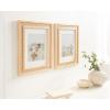 image:imageKate and Laurel Corah Modern Square Faux Rattan Picture Frame Set of 2 14 x 14 matted to 8 x 8 Natural Boho TwoPiece Glass Photo Frame Set for Gallery Wall Design in Living Room Wall Decor11x14 matted to 8x10