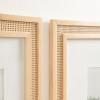 image:imageKate and Laurel Corah Modern Square Faux Rattan Picture Frame Set of 2 14 x 14 matted to 8 x 8 Natural Boho TwoPiece Glass Photo Frame Set for Gallery Wall Design in Living Room Wall Decor14x14 matted to 8x8