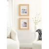 image:imageKate and Laurel Corah Modern Square Faux Rattan Picture Frame Set of 2 14 x 14 matted to 8 x 8 Natural Boho TwoPiece Glass Photo Frame Set for Gallery Wall Design in Living Room Wall Decor11x14 matted to 8x10