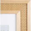 image:imageKate and Laurel Corah Modern Square Faux Rattan Picture Frame Set of 2 14 x 14 matted to 8 x 8 Natural Boho TwoPiece Glass Photo Frame Set for Gallery Wall Design in Living Room Wall Decor11x14 matted to 8x10