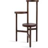 image:imageKate and Laurel Fitley Modern ThreeTier Freestanding Plant Stand 16 x 16 x 35 Dark Brown Decorative Tiered Mango Wood Plant Stand for Useful House Plant Decor