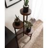 image:imageKate and Laurel Fitley Modern ThreeTier Freestanding Plant Stand 16 x 16 x 35 Dark Brown Decorative Tiered Mango Wood Plant Stand for Useful House Plant Decor