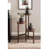 image:imageKate and Laurel Fitley Modern ThreeTier Freestanding Plant Stand 16 x 16 x 35 Dark Brown Decorative Tiered Mango Wood Plant Stand for Useful House Plant Decor