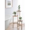 image:imageKate and Laurel Fitley Modern ThreeTier Freestanding Plant Stand 16 x 16 x 35 Whitewash Decorative Tiered Mango Wood Plant Stand for Useful House Plant Decor