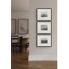 image:imageKate and Laurel Gallery Rectangle Picture Frame Set of 3 16 x 20 matted to 8 x 10 Black Modern ThreePiece Photo Frame Set for Gallery Wall Decor in Living Room Wall Display