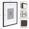 image:imageKate and Laurel Gallery Rectangle Picture Frame Set of 3 16 x 20 matted to 8 x 10 Black Modern ThreePiece Photo Frame Set for Gallery Wall Decor in Living Room Wall Display