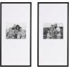 image:imageKate and Laurel Gallery Rectangular Panel Picture Frame Set of 2 14 x 30 matted to 8 x 10 Black Modern Tall TwoPiece Photo Frame Set for Gallery Wall Decor in Living Room Wall Display