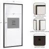 image:imageKate and Laurel Gallery Rectangular Panel Picture Frame Set of 2 14 x 30 matted to 8 x 10 Black Modern Tall TwoPiece Photo Frame Set for Gallery Wall Decor in Living Room Wall Display