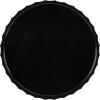 image:imageKate and Laurel Lissi Decorative Round Tray with Wavy Design 16 Inch Diameter Black Modern Scalloped Circle Serving for Coffee Table Ottoman Dining Table or Entryway CatchAllBlack