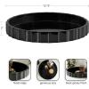 image:imageKate and Laurel Lissi Decorative Round Tray with Wavy Design 16 Inch Diameter Black Modern Scalloped Circle Serving for Coffee Table Ottoman Dining Table or Entryway CatchAllBlack