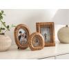 image:imageKate and Laurel Rahfy ThreePiece Picture Frame Set Dark Natural Rattan Set of 3 Varying Sizes Modern Boho Photo Frame Set for Tabletop Coastal Decor