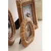 image:imageKate and Laurel Rahfy ThreePiece Picture Frame Set Dark Natural Rattan Set of 3 Varying Sizes Modern Boho Photo Frame Set for Tabletop Coastal Decor