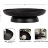 image:imageKate and Laurel Stovring Modern Metal Round Lazy Susan 12 Inch Diameter Black Transitional Aluminum Rotating Pedestal Tray Organizer for Tabletop Decor or Kitchen Storage