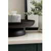 image:imageKate and Laurel Stovring Modern Metal Round Lazy Susan 12 Inch Diameter Black Transitional Aluminum Rotating Pedestal Tray Organizer for Tabletop Decor or Kitchen Storage