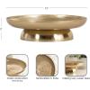 image:imageKate and Laurel Stovring Modern Metal Round Lazy Susan 12 Inch Diameter Gold Transitional Aluminum Circular Rotating Pedestal Tray Organizer for Tabletop Decor or Kitchen Storage