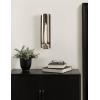 image:imageKate and Laurel Taybron Modern Metal Taper Candle Wall Sconce 4 x 4 x 15 Gold Glam Curved Candlestick Holder for Flameless Candle in Bathroom or Bedroom Wall DecorSilver