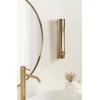 image:imageKate and Laurel Taybron Modern Metal Taper Candle Wall Sconce 4 x 4 x 15 Gold Glam Curved Candlestick Holder for Flameless Candle in Bathroom or Bedroom Wall DecorGold