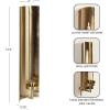 image:imageKate and Laurel Taybron Modern Metal Taper Candle Wall Sconce 4 x 4 x 15 Gold Glam Curved Candlestick Holder for Flameless Candle in Bathroom or Bedroom Wall DecorGold